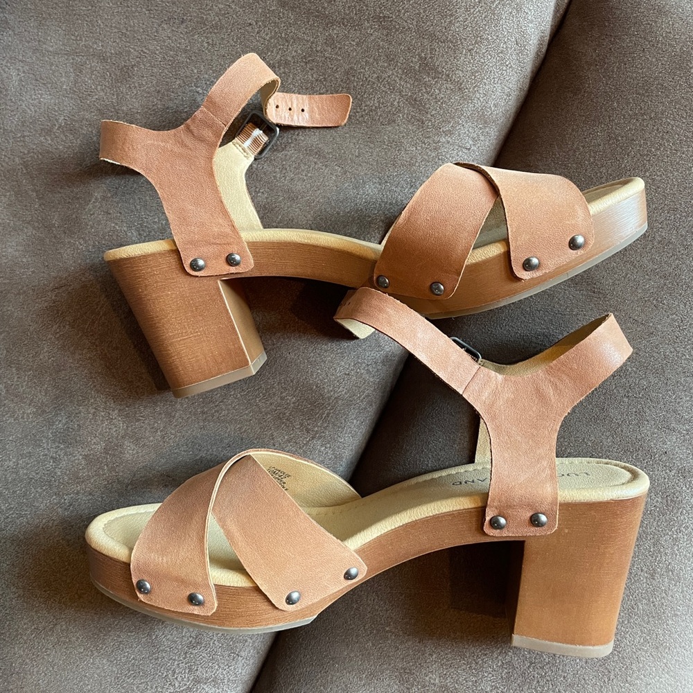 Lucky Brand brown block heels (size 10)